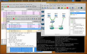 Open-source Linux GNS3 simulation